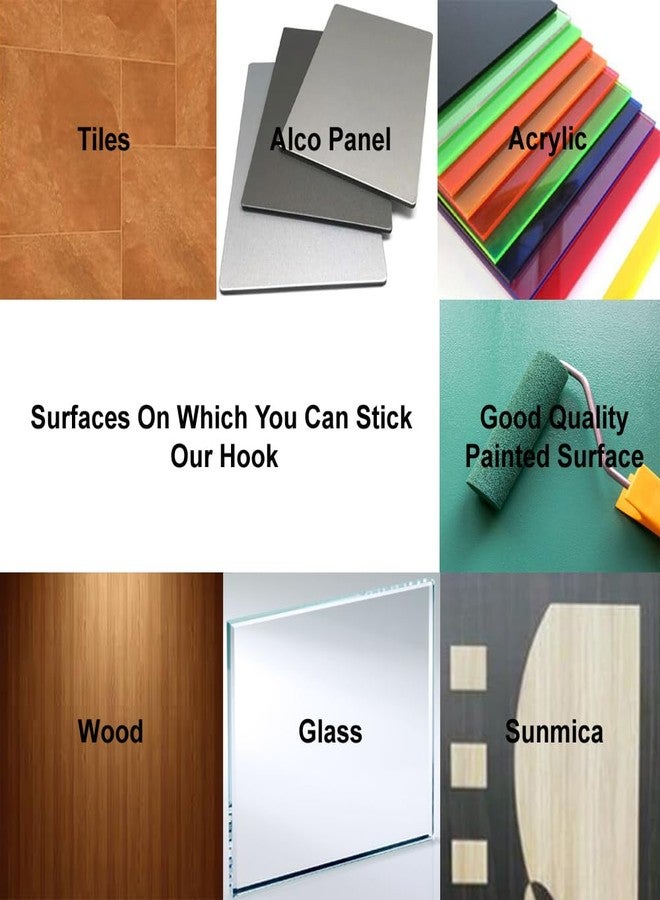 Allied Stainless Steel Self Adhesive Wall Hook Square Shaped for kichen, Bathroom, Cabinet, Towel, Utensils, Key - Waterproof and Rustproof | Code - 718 (Pack of 2, PVD Rose Gold) - Image 5